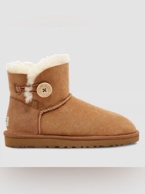 UGG Mini Bailey Button II Shearling Lined Boots 6